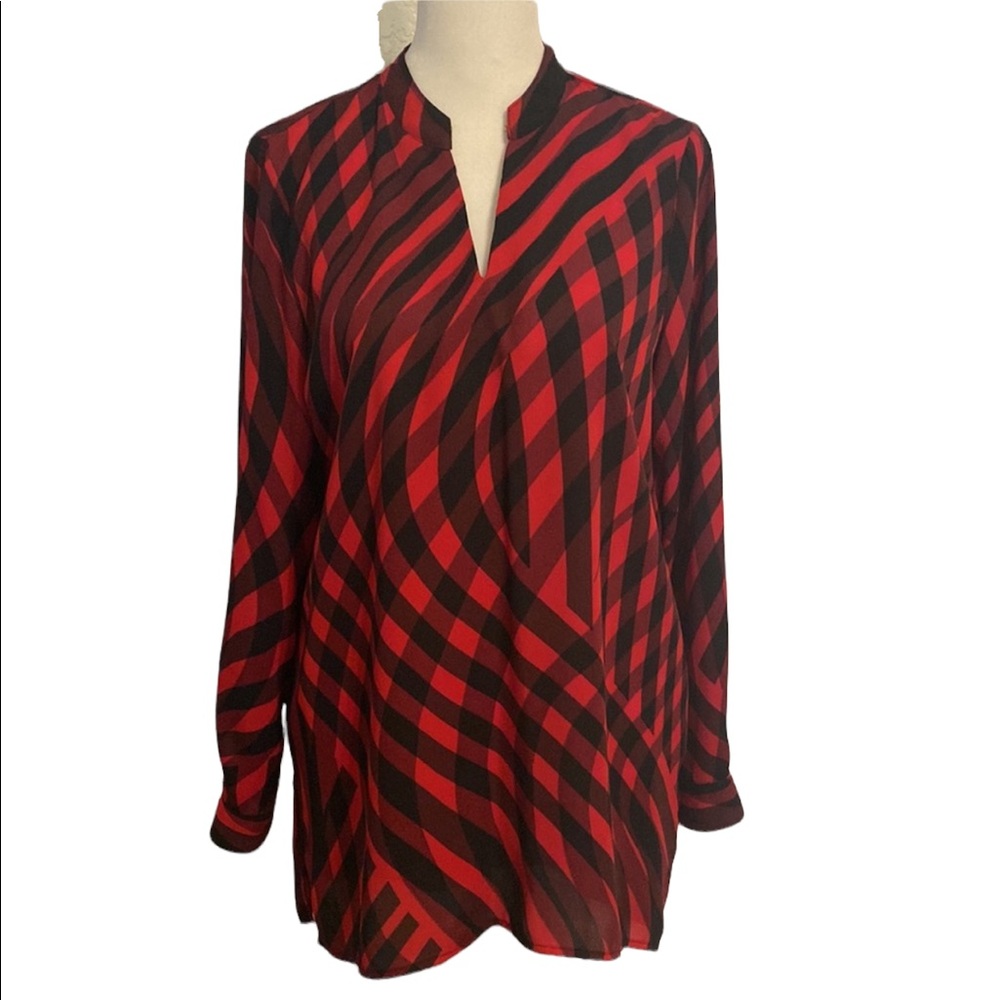 VINCE CAMUTO geometric tunic dress top